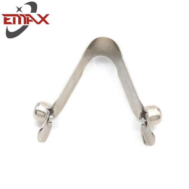 ステンレス鋼プッシュポールクリップスプリングテントロックフラットメタルクランプ