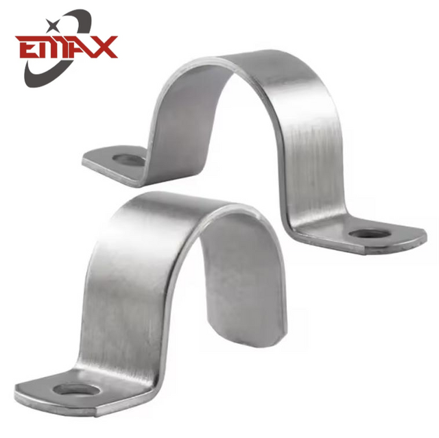 สแตนเลสสากลชุบสังกะสีสายรัดสองรู U ชนิดแคลมป์ท่อ