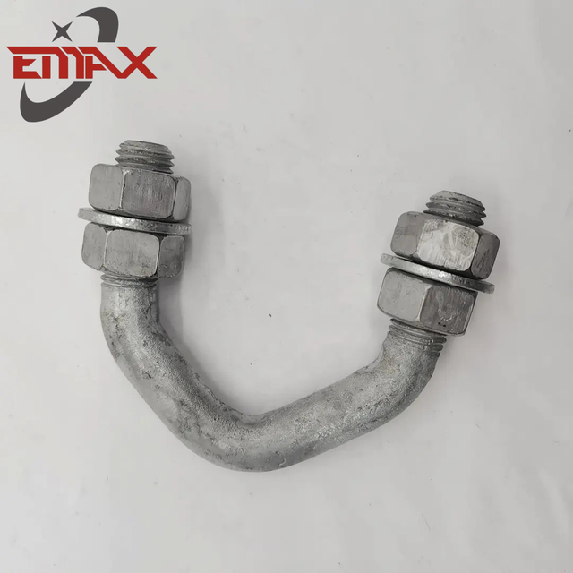 Bullone a U zincato a caldo e dispositivo di fissaggio per l'hardware della linea di pali