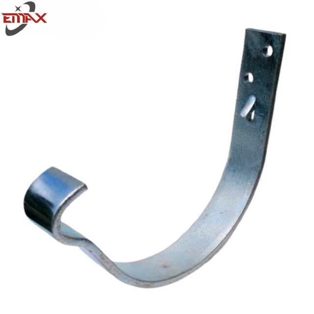 Crochet de goutti&egrave;re &agrave; pince m&eacute;tallique en aluminium et acier inoxydable demi-rond