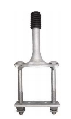 PERNO DI MORSETTO A TRAVERSA zincato a caldo CON FILETTO IN NYLON