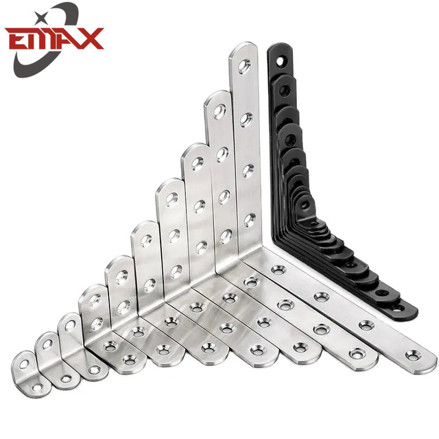 Staffa di supporto per mobili Staffe per montaggio a parete a forma di L in metallo per mensola di montaggio