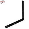 Attelle d'angle en acier &agrave; 90 degr&eacute;s, quincaillerie noire pour porte coulissante, accessoires de meubles en acier
