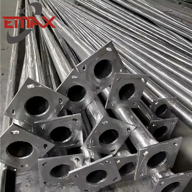 Palo per illuminazione stradale per esterni in metallo con palo per lampada da parcheggio per giardino su strada zincato