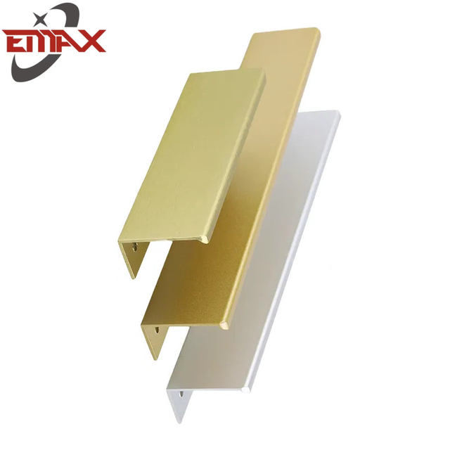 アルミニウムマットブラックキャビネットハンドルアルミニウム家具ハンドル