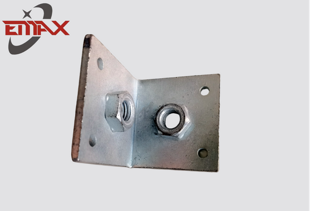 Staffe angolari in acciaio zincato a forma di L per impieghi gravosi per il montaggio di mobili